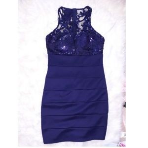 floral sequin bodycon dress